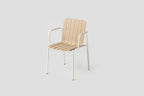 Very Good & Proper Latte Armchair เก้าอี้ outdoor มีที่วางแขน โครงเหล็ก ที่นั่ง biocomposite hemp และพลาสติกรีไซเคิล ออกแบบโดย AC/AL
