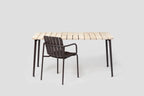 Very Good & Proper Canteen Outdoor Table โต๊ะไม้ Accoya สำหรับภายนอก โครงขา aluminium ออกแบบโดย Ed Carpenter และ André Klauser