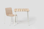 Very Good & Proper Canteen Outdoor Table โต๊ะไม้ Accoya สำหรับภายนอก โครงขา aluminium ออกแบบโดย Ed Carpenter และ André Klauser