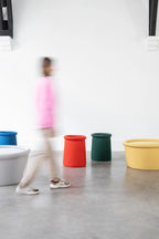 Very Good & Proper Hoop Stool สตูลบุผ้า มีห่วงจับสำหรับเคลื่อนย้าย ออกแบบโดย Athime de Crecy