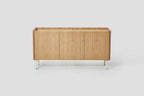 Very Good & Proper Valley Cabinet ตู้เก็บของไม้ oak พร้อม top linoleum และฐานเหล็ก ออกแบบโดย Daniel Schofield