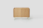 Very Good & Proper Valley Cabinet ตู้เก็บของไม้ oak พร้อม top linoleum และฐานเหล็ก ออกแบบโดย Daniel Schofield