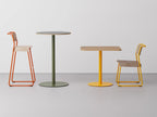 Very Good & Proper Dowel Pedestal Tables โต๊ะฐานกลางโครงเหล็ก หน้า linoleum หรือไม้ veneer ออกแบบโดย Team VG&P