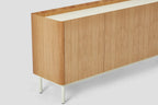 Very Good & Proper Valley Cabinet ตู้เก็บของไม้ oak พร้อม top linoleum และฐานเหล็ก ออกแบบโดย Daniel Schofield