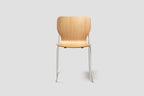 Very Good & Proper Pino Super Stacker เก้าอี้โครงเหล็ก ที่นั่ง plywood ซ้อนเก็บได้จำนวนมาก ออกแบบโดย John Tree