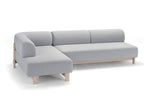Karimoku New Standard Elephant Sofa Chaise Longue R โซฟาเชสลองเบาะบุผ้าฐานไม้เกาลัด ออกแบบโดย Christian Haas