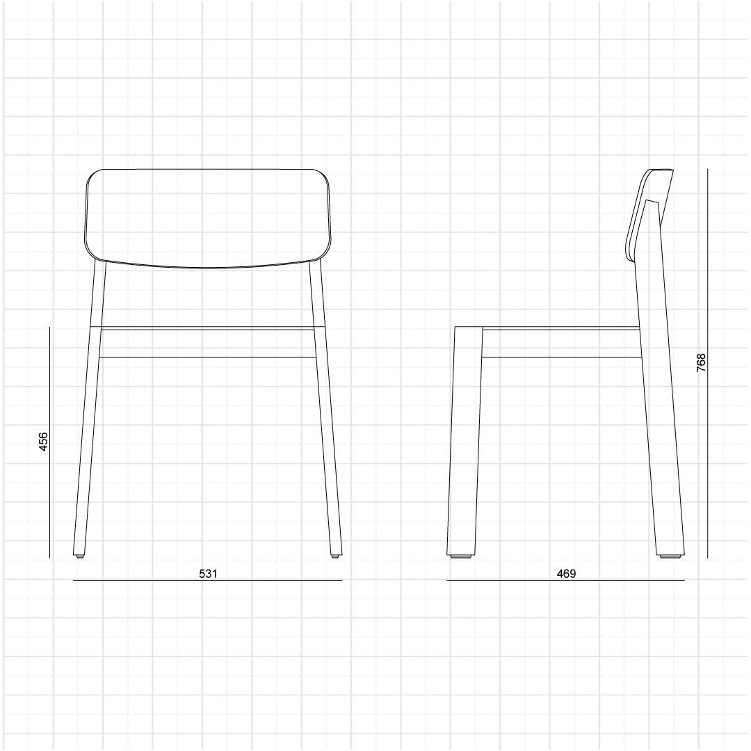 TAKT Forma Chair เก้าอี้ไม้โอ๊ค stackable dining chair ดีไซน์มินิมอล