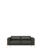 Forum 2-Seater Sofa โซฟาไม้ดีไซน์ mid-century พร้อมโครงไม้เปิดด้านนอก ออกแบบโดย Robin Day