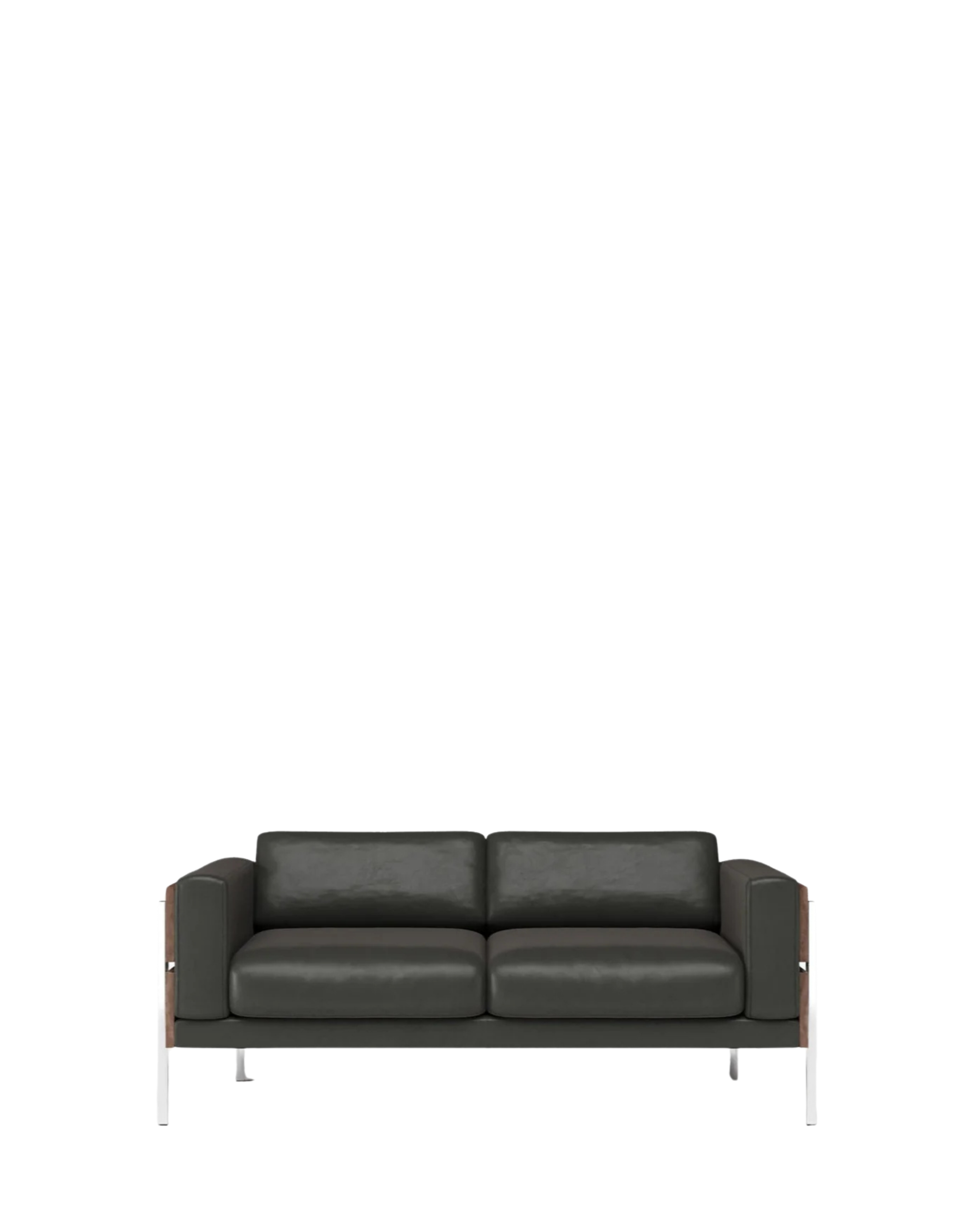 Forum 2-Seater Sofa โซฟาไม้ดีไซน์ mid-century พร้อมโครงไม้เปิดด้านนอก ออกแบบโดย Robin Day