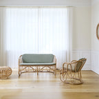 Sika Design Swing Sofa โซฟาหวาย พร้อมเบาะผ้า