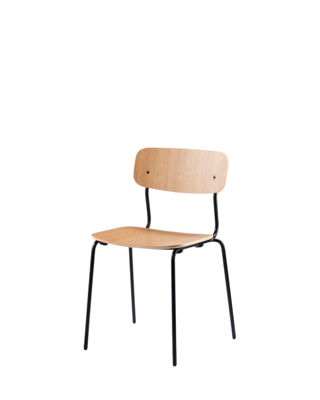 FDB Møbler J182 Holmen Chair เก้าอี้โครงเหล็กที่นั่ง oak veneer ออกแบบโดย Jakob Thau