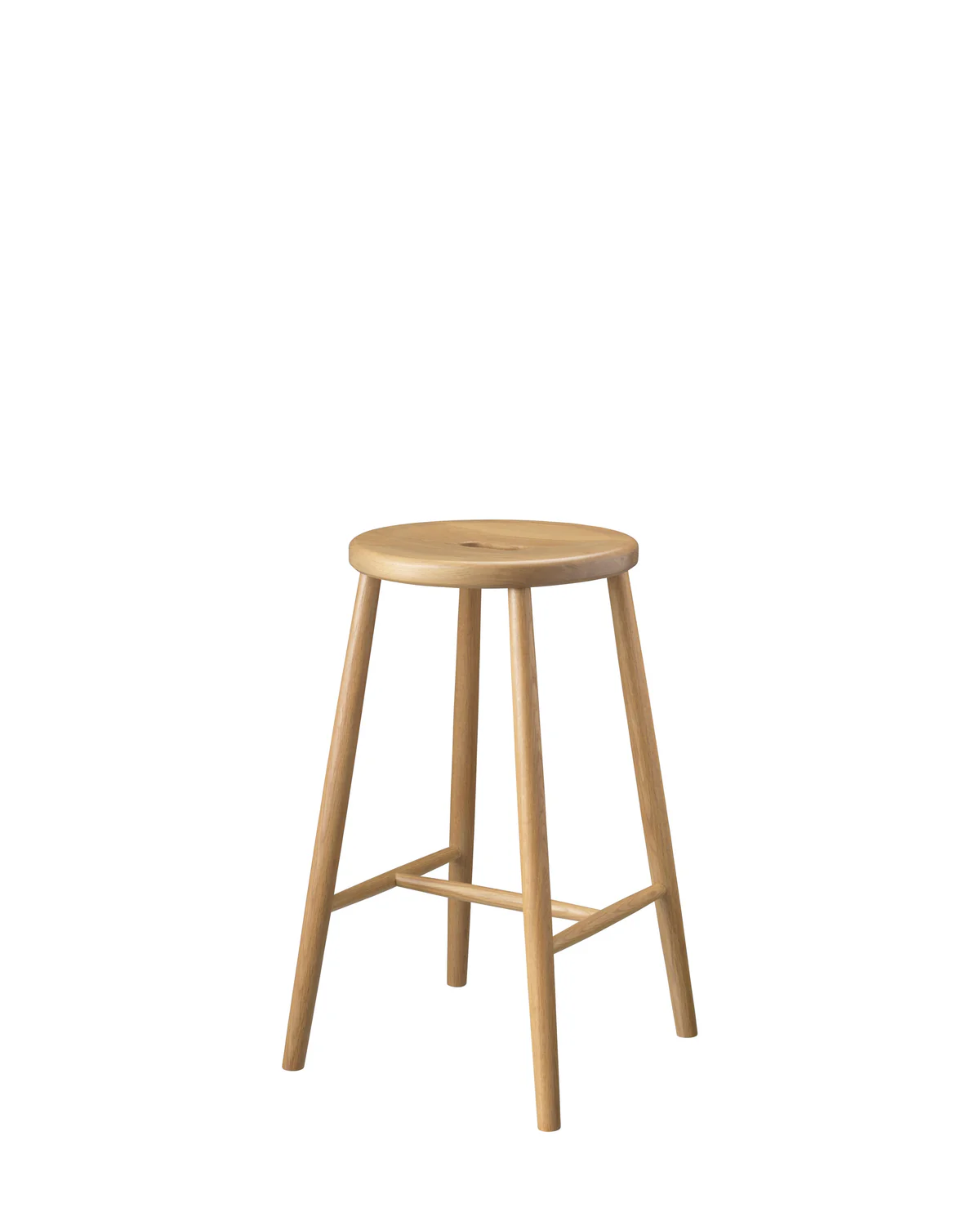 FDB Møbler J27C Counter Stool โดย Børge Mogensen ม้านั่งเคาน์เตอร์ไม้โอ๊ก/บีช ที่นั่งไม้เรียบ ดีไซน์คลาสสิกปี 1949