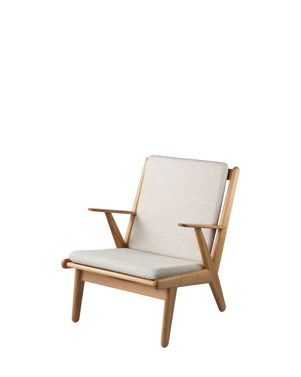 FDB Møbler J53 Armchair โดย Poul M. Volther โครงไม้โอ๊กเคลือบน้ำมัน บุผ้าเลือกได้หลายแบบ เช่น Monza, Cosmo, Grain, Main Line Flax ดีไซน์ปี 1953