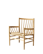 FDB Møbler J82 Lounge Chair โดย Jørgen Bækmark โครงไม้โอ๊กหรือบีช ที่นั่ง papercord natural ดีไซน์ปี 1962
