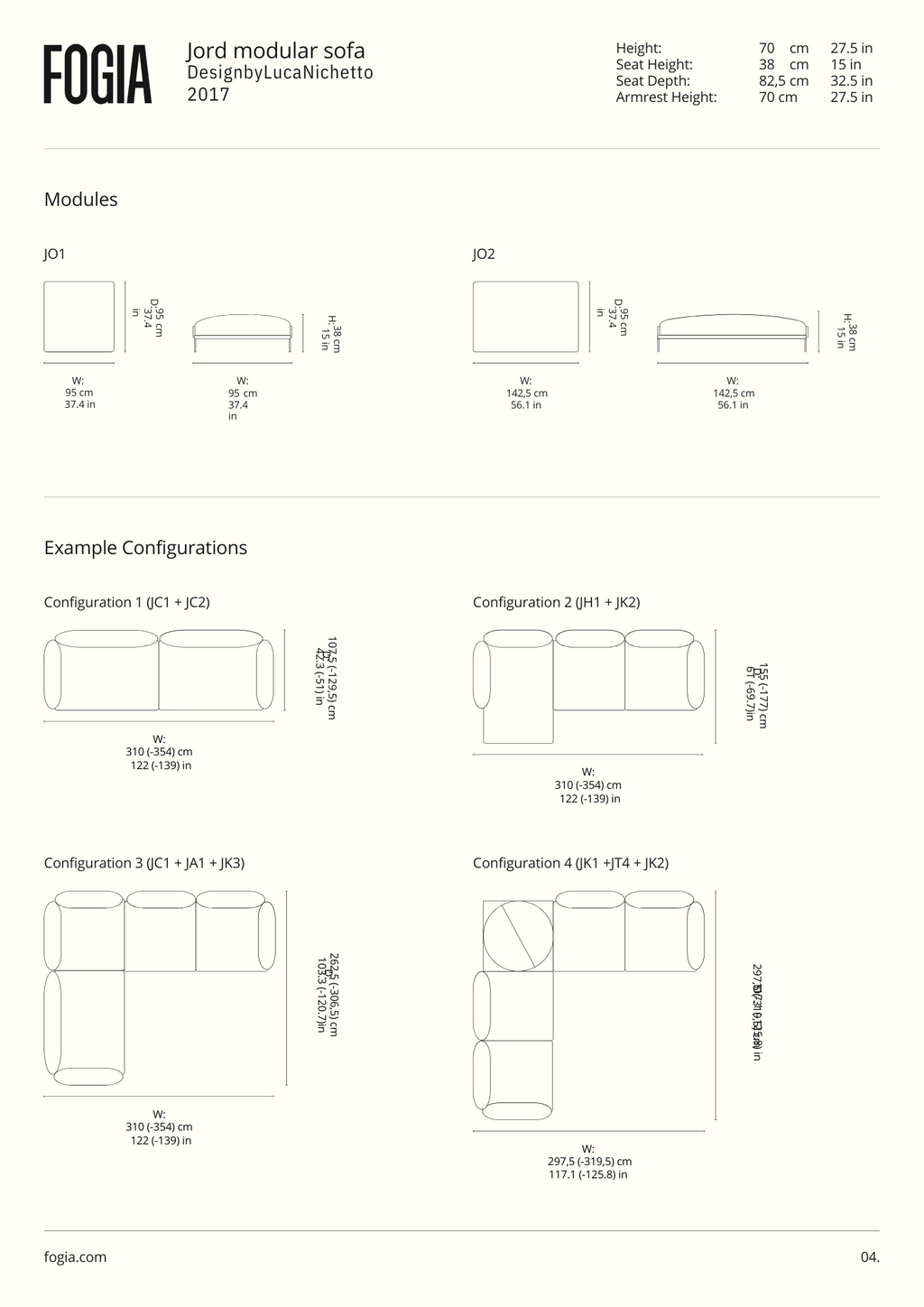 Fogia Jord Modular Sofa