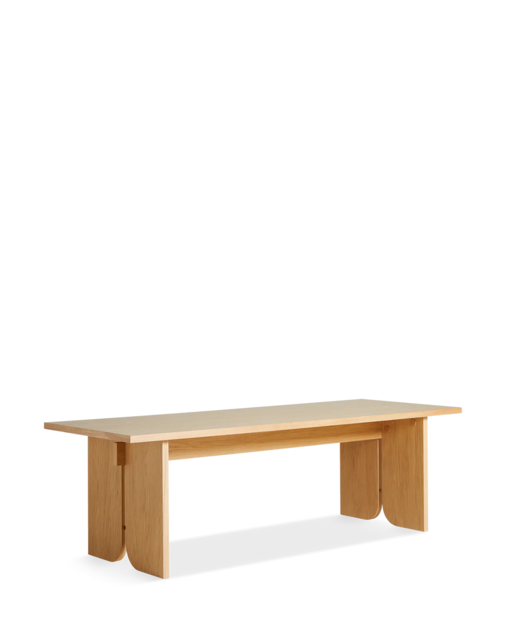 Kimono Dining Table โต๊ะรับประทานอาหารไม้ oak พร้อมรายละเอียด brass ออกแบบโดย Magnus Pettersen