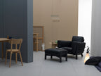 Karimoku New Standard Castor Sofa 1-Seater Leather โซฟาหนังโครงไม้โอ๊คญี่ปุ่น ดีไซน์มินิมอลโดย BIG-GAME