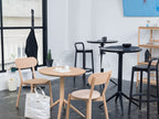 Karimoku New Standard Scout Bistro Bar Table โต๊ะบาร์ไม้โอ๊คขากลางดีไซน์มินิมอล ออกแบบโดย Christian Haas