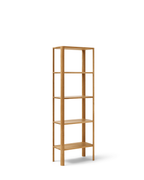 Leaf Shelf 0.5×5 ชั้นวางไม้โอ๊คดีไซน์มินิมอลเสาทรงใบไม้ ออกแบบโดย Jonas Lutz