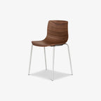 Case Furniture Loku Chair Tubular Base เก้าอี้ที่นั่งไม้โค้ง moulded plywood พร้อมฐานเหล็ก tubular ออกแบบโดย Shin Azumi