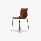 Case Furniture Loku Chair Tubular Base เก้าอี้ที่นั่งไม้โค้ง moulded plywood พร้อมฐานเหล็ก tubular ออกแบบโดย Shin Azumi