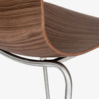 Case Furniture Loku Chair Tubular Base เก้าอี้ที่นั่งไม้โค้ง moulded plywood พร้อมฐานเหล็ก tubular ออกแบบโดย Shin Azumi