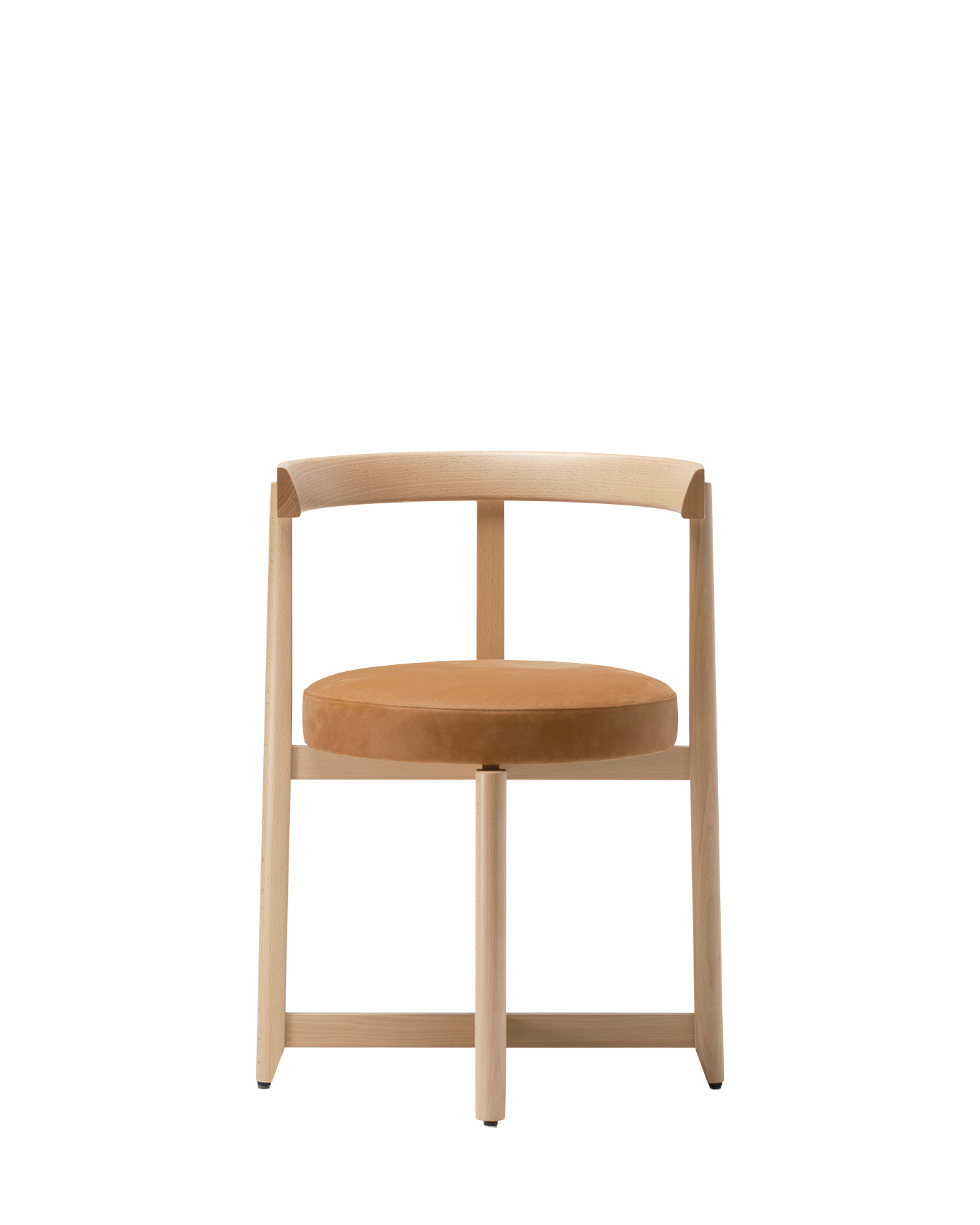 Mattiazzi APSIS Armchair เก้าอี้พักแขนโครงไม้ beech / walnut พร้อมเบาะบุและพนักพิงโค้ง สำหรับโต๊ะอาหาร คาเฟ่ ร้านอาหาร และพื้นที่ภายในร่วมสมัย
