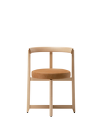 Mattiazzi APSIS Armchair เก้าอี้พักแขนโครงไม้ beech / walnut พร้อมเบาะบุและพนักพิงโค้ง สำหรับโต๊ะอาหาร คาเฟ่ ร้านอาหาร และพื้นที่ภายในร่วมสมัย