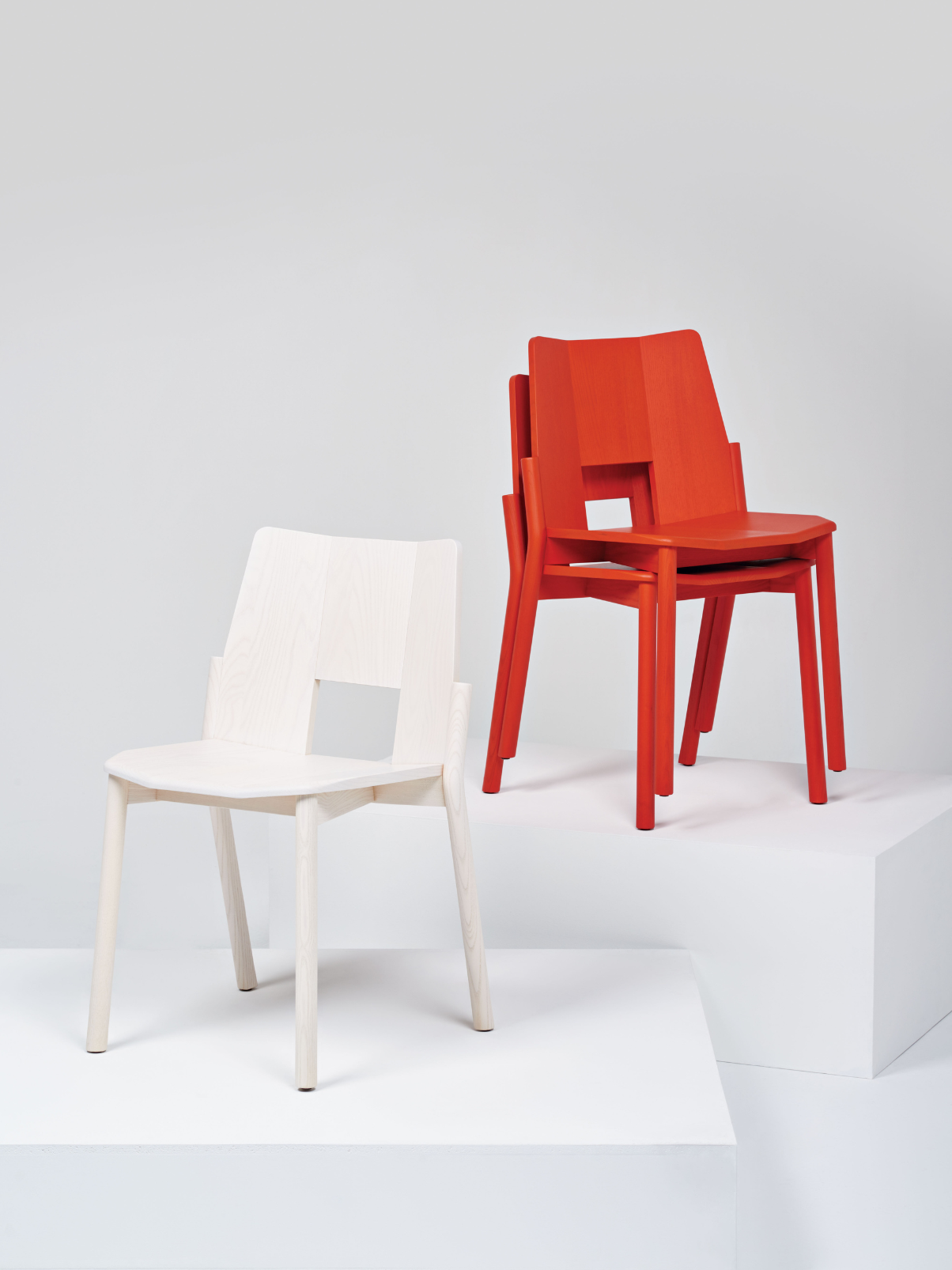 Mattiazzi MC12 TRONCO Chair เก้าอี้โครงไม้ ash แบบ stackable สำหรับพื้นที่ภายในร่วมสมัย