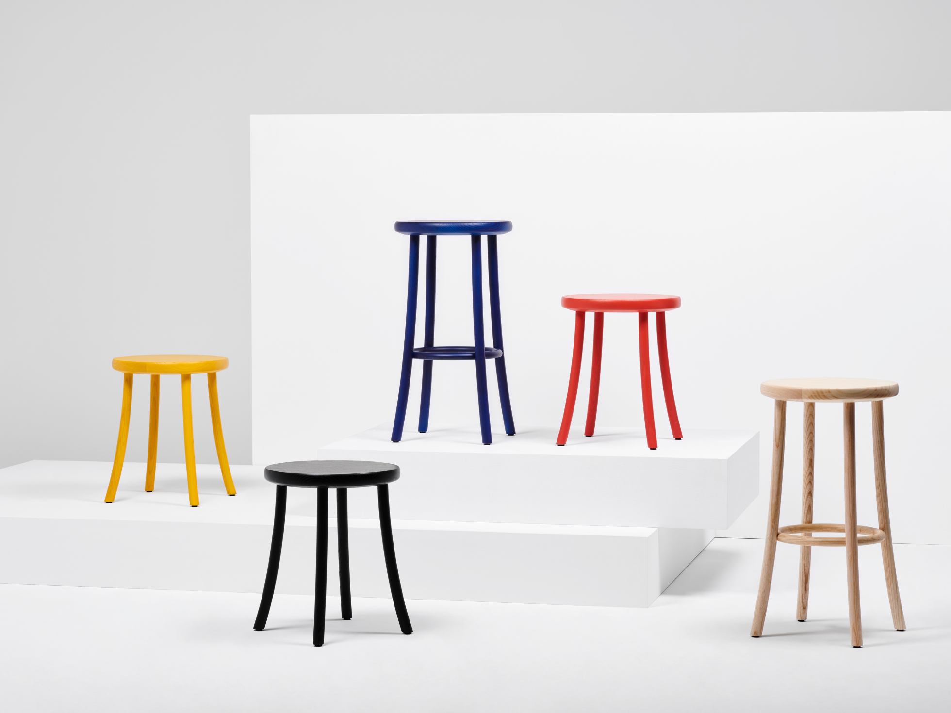 Mattiazzi MC18 ZAMPA Counter / Bar Stool สตูลโครงไม้ ash สำหรับเคาน์เตอร์และบาร์ร่วมสมัย