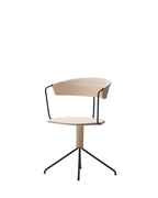 Mattiazzi MC9 UNCINO Version A เก้าอี้ไม้พร้อมฐาน swivel metal ออกแบบโดย Ronan & Erwan Bouroullec