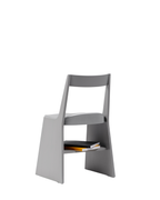Mattiazzi MC19 FRONDA Chair เก้าอี้โครงไม้ pine พร้อม shelf ใต้ที่นั่งและ steel seat สำหรับพื้นที่ภายในร่วมสมัย