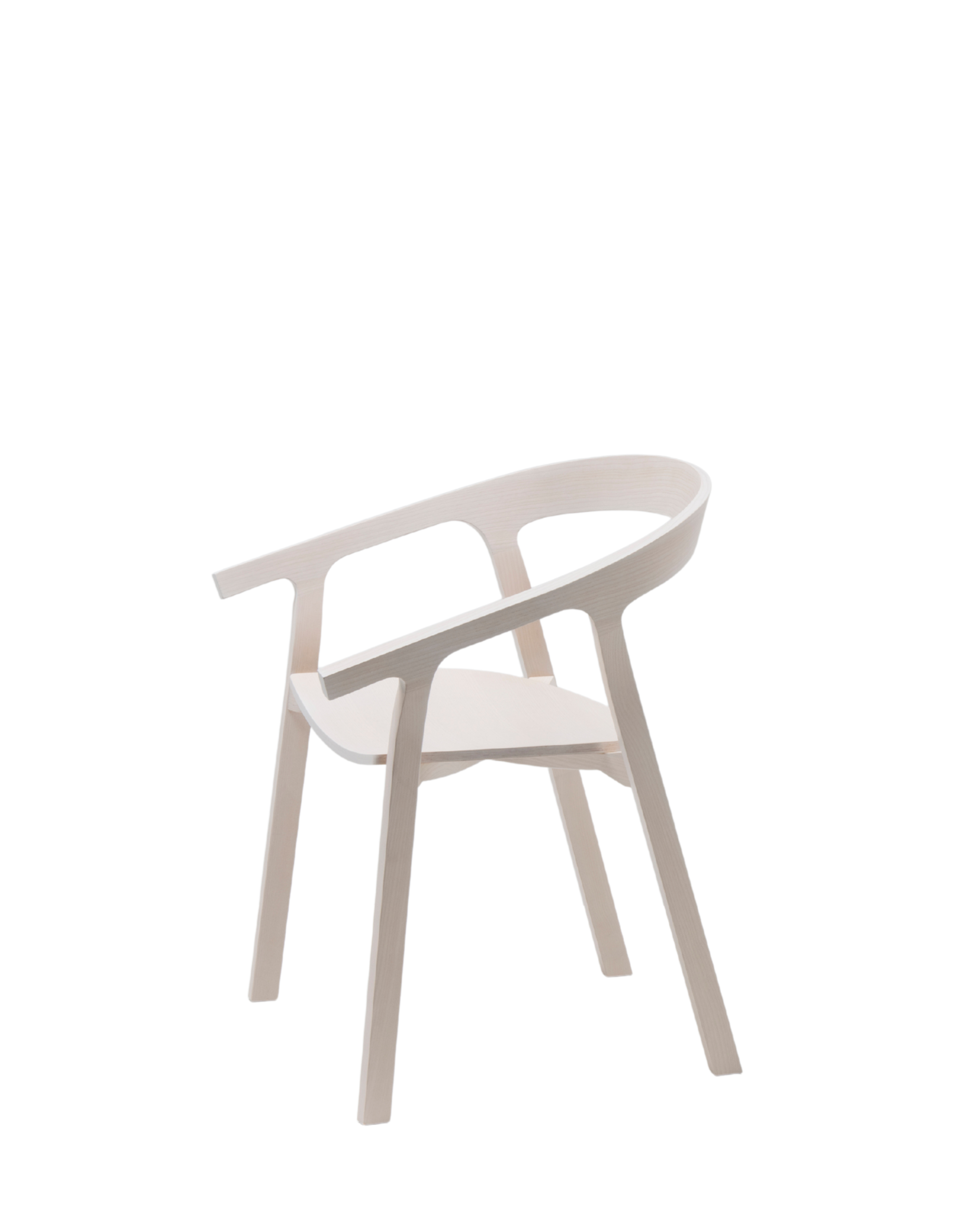 Mattiazzi MC1 HE SAID Chair เก้าอี้ไม้ ash ออกแบบโดย Nitzan Cohen พร้อม armrest ทรงชัดเจนและรายละเอียดงานไม้โค้งต่อเนื่อง