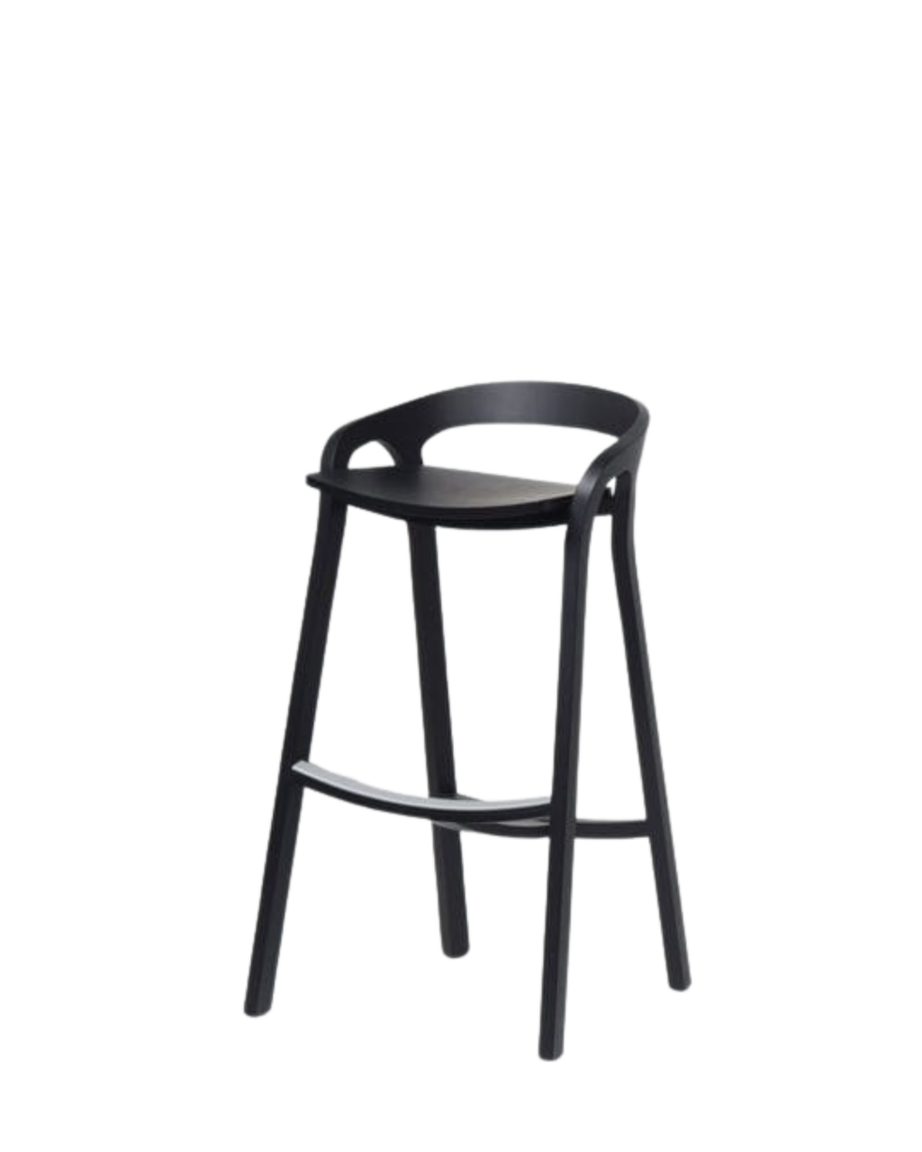 Mattiazzi MC1 SHE SAID Counter และ Bar Stool สตูลไม้ ash ออกแบบโดย Nitzan Cohen พร้อม backrest โค้งต่อเนื่องและรายละเอียดงานไม้ร่วมสมัย