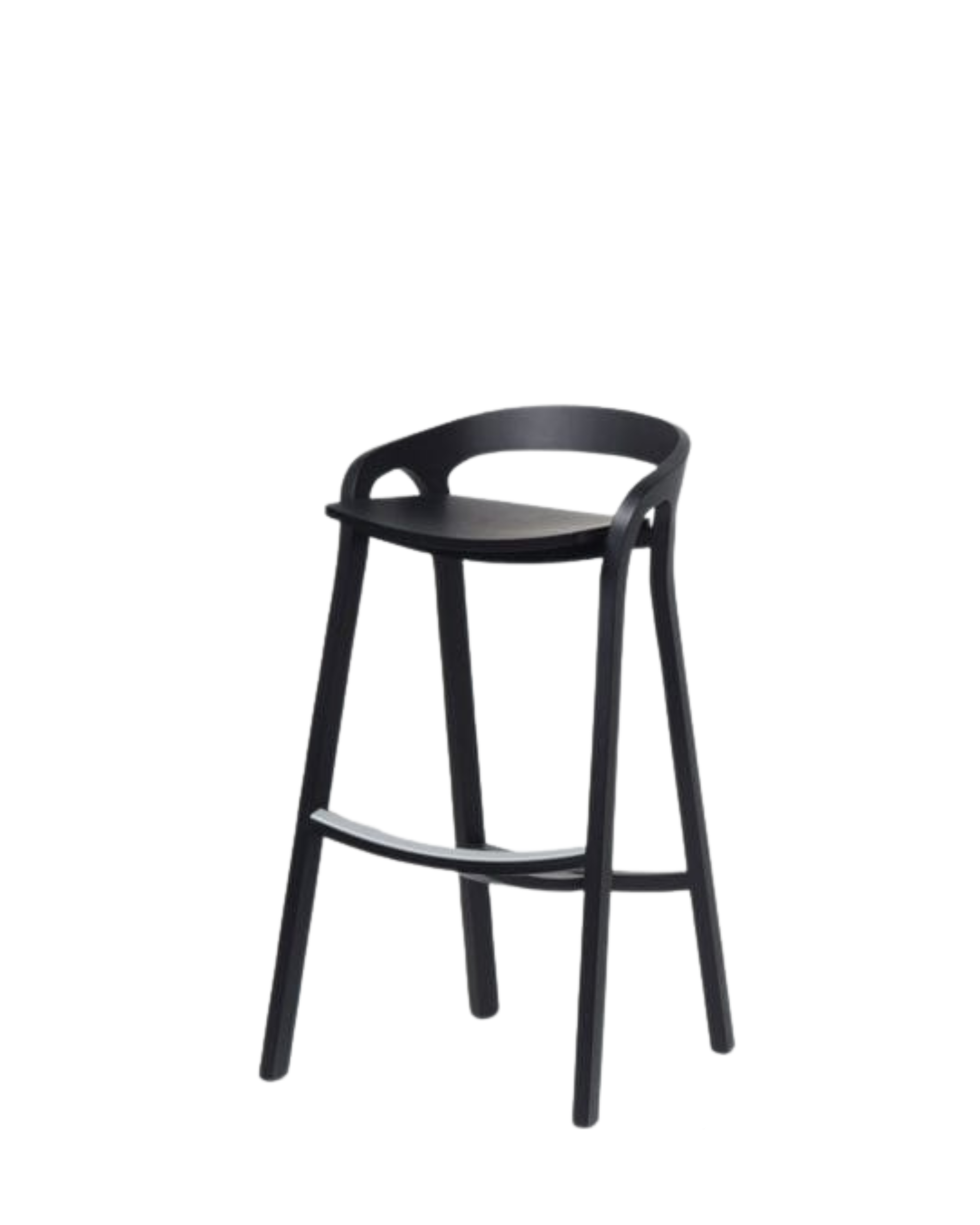 Mattiazzi MC1 SHE SAID Counter และ Bar Stool สตูลไม้ ash ออกแบบโดย Nitzan Cohen พร้อม backrest โค้งต่อเนื่องและรายละเอียดงานไม้ร่วมสมัย