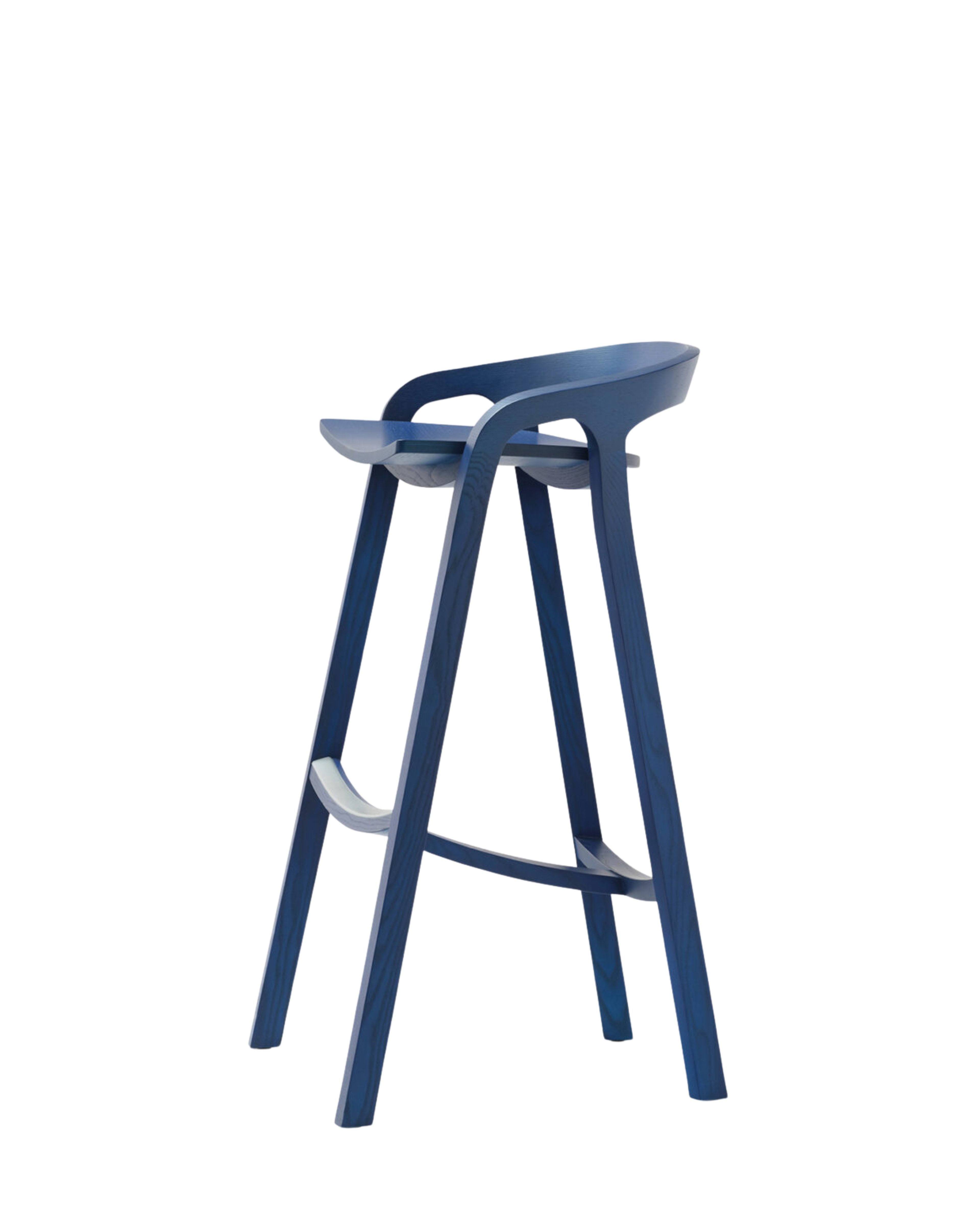 Mattiazzi MC1 SHE SAID Counter และ Bar Stool สตูลไม้ ash ออกแบบโดย Nitzan Cohen พร้อม backrest โค้งต่อเนื่องและรายละเอียดงานไม้ร่วมสมัย