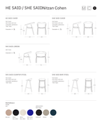 Mattiazzi MC1 HE SAID SHE SAID Chair เก้าอี้ไม้ ash ออกแบบโดย Nitzan Cohen พร้อม armrest ทรงชัดเจนและรายละเอียดงานไม้โค้งต่อเนื่อง