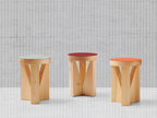 Mattiazzi MC20 CUGINO Stool/Table สตูลและโต๊ะข้างโครงไม้ oak สำหรับพื้นที่ภายในร่วมสมัย