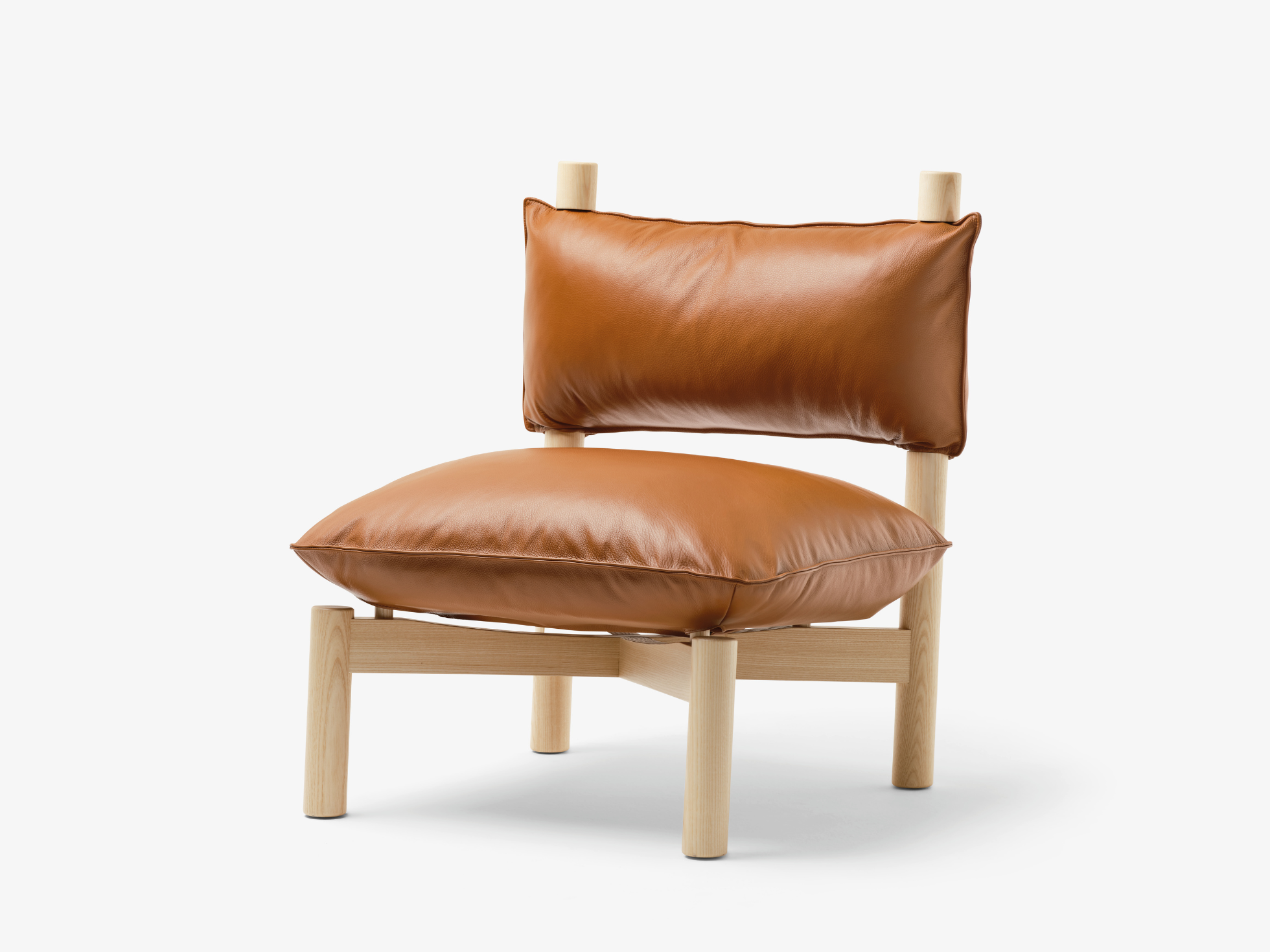 Mattiazzi PAF PAF Lounge เก้าอี้ lounge โครงไม้ ash พร้อม removable upholstery สำหรับพื้นที่นั่งเล่นและพื้นที่ภายในร่วมสมัย