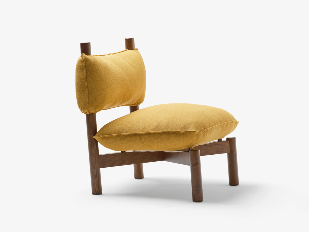 Mattiazzi PAF PAF Lounge เก้าอี้ lounge โครงไม้ ash พร้อม removable upholstery สำหรับพื้นที่นั่งเล่นและพื้นที่ภายในร่วมสมัย