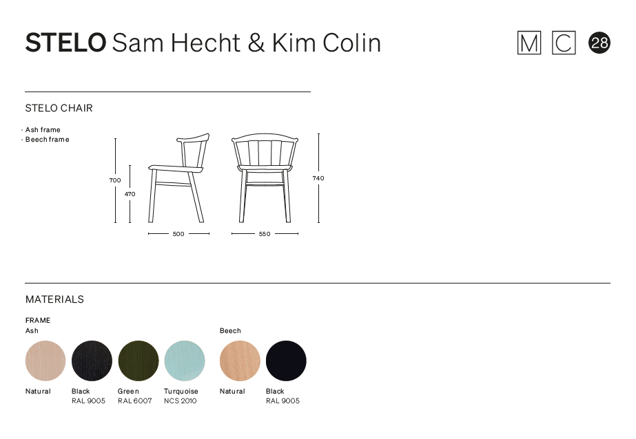 Mattiazzi STELO Chair เก้าอี้พักแขนโครงไม้ ash และ beech สำหรับโต๊ะอาหาร คาเฟ่ และร้านอาหารร่วมสมัย