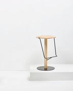 Mattiazzi MC9 UNCINO Bar Stool สตูลไม้ ash พร้อมโครง metal frame ออกแบบโดย Ronan & Erwan Bouroullec