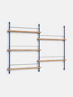 ชั้นวางของจาก MOEBE ดีไซน์เรียบง่ายแบบสแกนดิเนเวีย ปรับเปลี่ยนได้ตามพื้นที่และการใช้งาน ผลิตจากไม้โอ๊กแท้และโครงเหล็กเคลือบสีพาวเดอร์ แบบโมดูลาร์ปรับเพิ่มช่องหรือทำเต็มผนังได้ ใช้ชั้นไม้โอ๊ควีนียร์ FSC นำเข้าโดย Old Pine Trees.