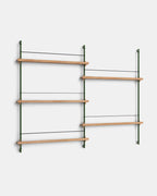 ชั้นวางของจาก MOEBE ดีไซน์เรียบง่ายแบบสแกนดิเนเวีย ปรับเปลี่ยนได้ตามพื้นที่และการใช้งาน ผลิตจากไม้โอ๊กแท้และโครงเหล็กเคลือบสีพาวเดอร์ แบบโมดูลาร์ปรับเพิ่มช่องหรือทำเต็มผนังได้ ใช้ชั้นไม้โอ๊ควีนียร์ FSC นำเข้าโดย Old Pine Trees.