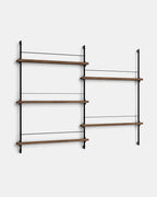 ชั้นวางของจาก MOEBE ดีไซน์เรียบง่ายแบบสแกนดิเนเวีย ปรับเปลี่ยนได้ตามพื้นที่และการใช้งาน ผลิตจากไม้โอ๊กแท้และโครงเหล็กเคลือบสีพาวเดอร์ แบบโมดูลาร์ปรับเพิ่มช่องหรือทำเต็มผนังได้ ใช้ชั้นไม้โอ๊ควีนียร์ FSC นำเข้าโดย Old Pine Trees.