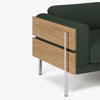 Forum 3-Seater Sofa โซฟาไม้ดีไซน์ mid-century พร้อมโครงไม้เปิดด้านนอก ออกแบบโดย Robin Day