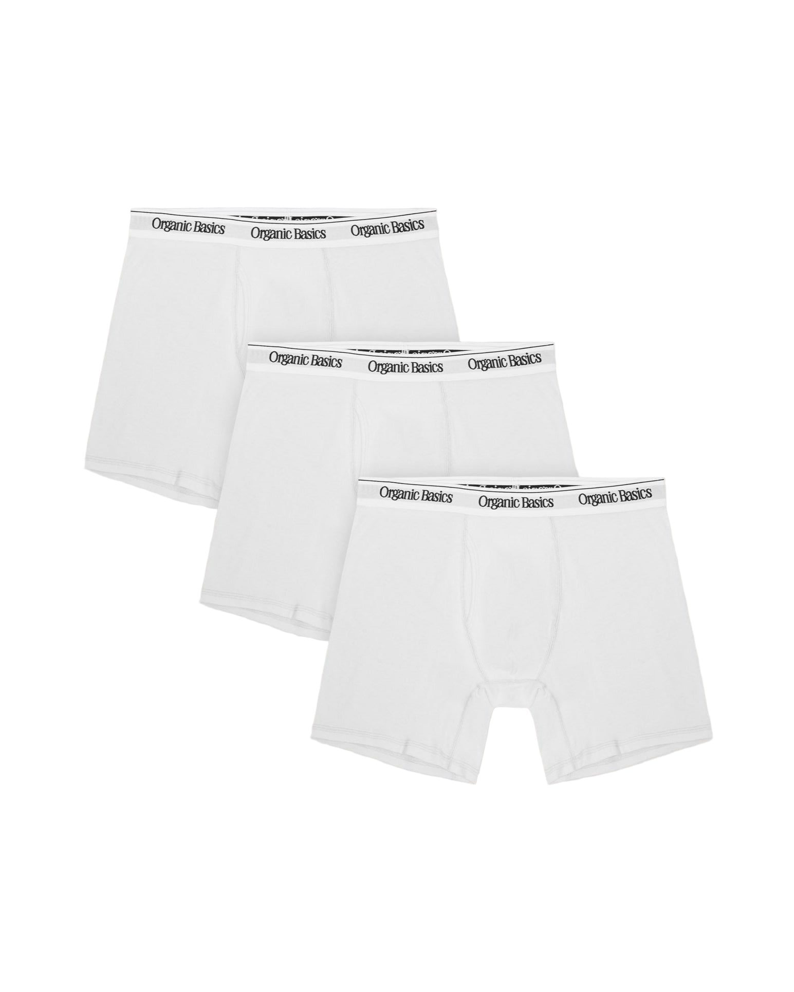 กางเกงบ็อกเซอร์บรีฟ 3 ชิ้น สีขาว Organic Basics ผ้าฝ้ายออร์แกนิก จำหน่ายโดย Old Pine Trees