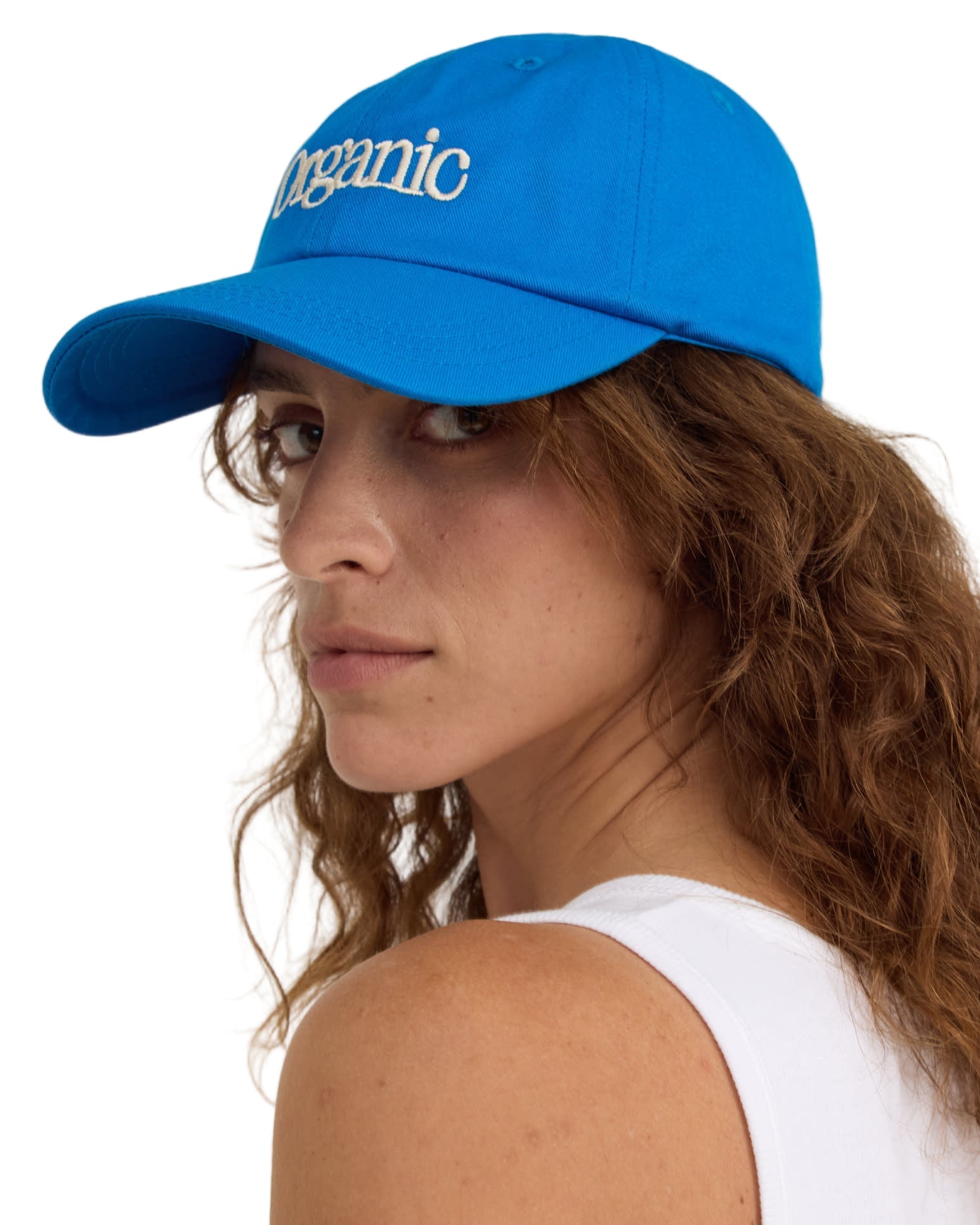 หมวกเบสบอล Core Casual Cap สี Azure Blue จาก Organic Basics ทำจากผ้าฝ้ายออร์แกนิก 100% จำหน่ายโดย Old Pine Trees