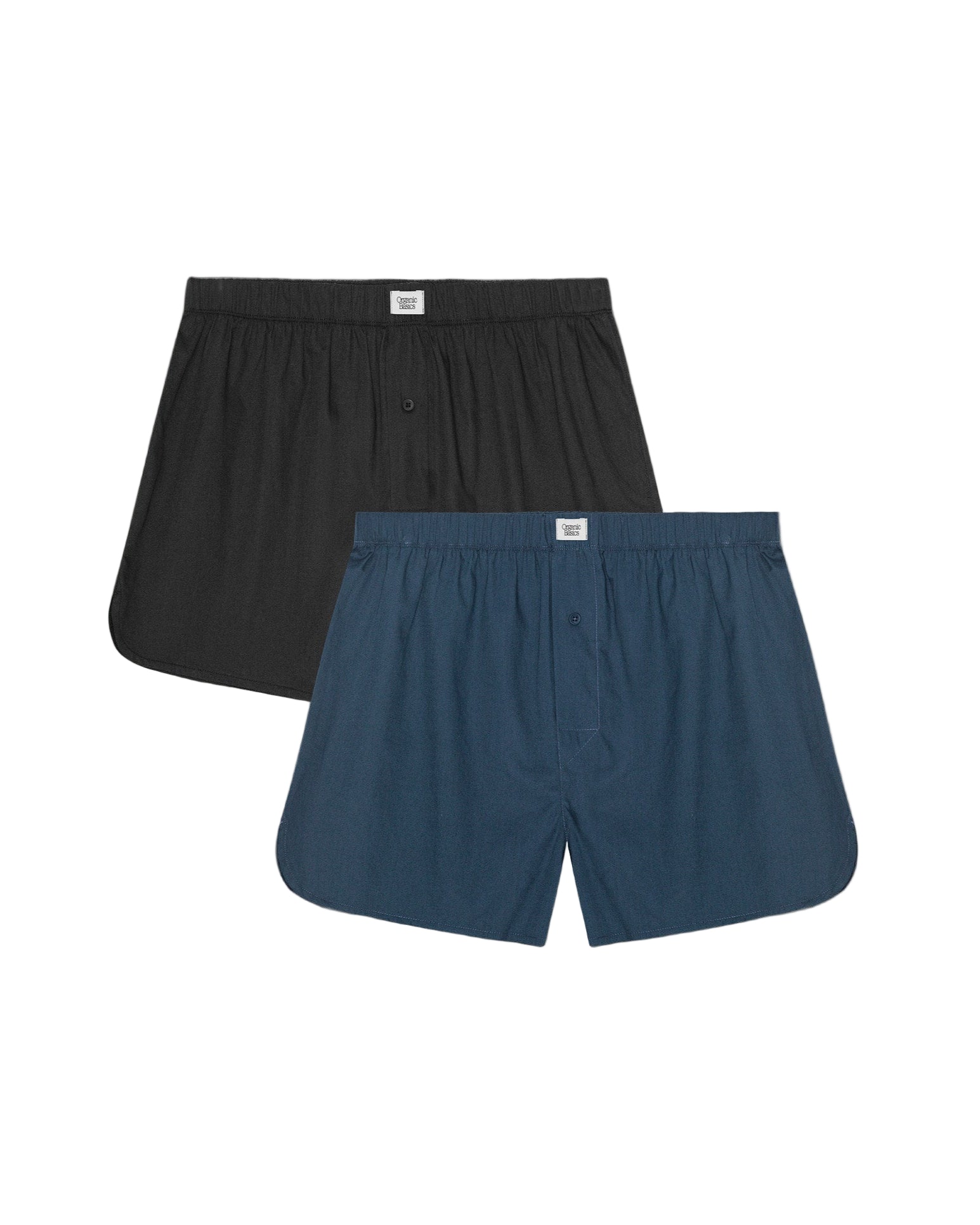 ชุดบ็อกเซอร์ 2 ชิ้น เนื้อผ้านุ่ม โปร่งสบาย ระบายอากาศได้ดี ดีไซน์ทรงคลาสสิกที่รีดีไซน์ใหม่พร้อมโลโก้ Organic Basics โดดเด่น ผลิตจากผ้าฝ้ายออร์แกนิก 95% ผสมอีลาสเทนเพื่อความทนทาน ยืดหยุ่น และใส่สบาย