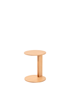 Overhang Round Table โต๊ะข้างทรงกลมดีไซน์มินิมอลโครงสร้าง cantilever ออกแบบโดย Terence Woodgate